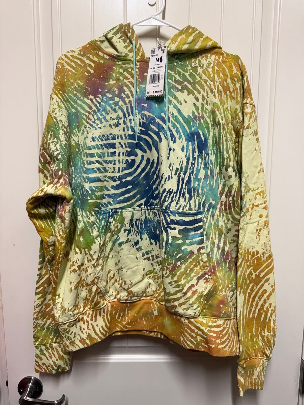 Adidas Human Race Pharrell Williams Hu Hoodie Mens Tie Dye Trefoil  Size Medium